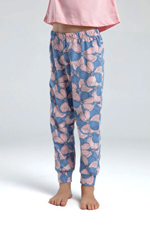 U.S. Polo Assn. Kız Çocuk Turuncu Kısa Kol Pijama Takım