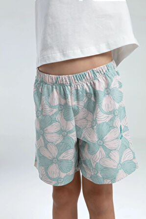 U.S. Polo Assn. Kız Çocuk Krem Şort Takım