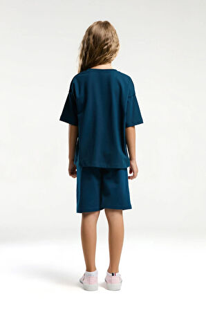 U.S. Polo Assn. Kız Çocuk Lacivert Bermuda Takım