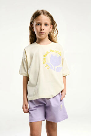 U.S. Polo Assn. Kız Çocuk Sarı Şort Takım