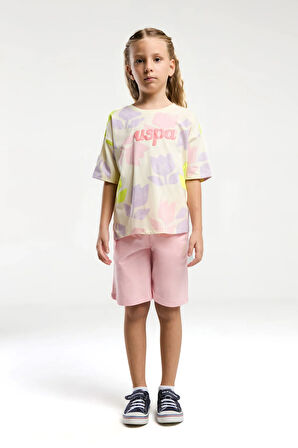 U.S. Polo Assn. Kız Çocuk Sarı Bermuda Takım