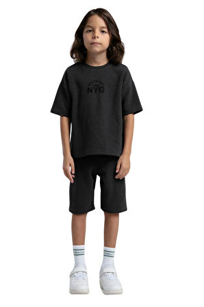 Rolypoly Erkek Çocuk Antrasit Bermuda Pijama Takım 3564 