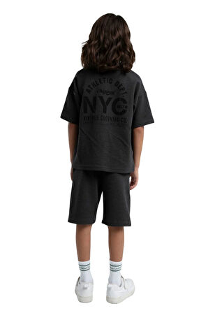 Rolypoly Erkek Çocuk Antrasit Bermuda Pijama Takım 3564 