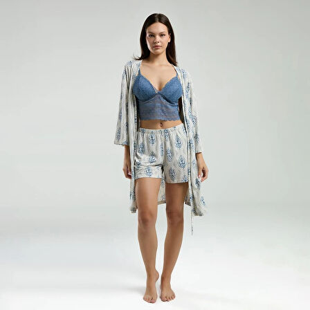 Arnetta 3260S Kadın 3lü Yazlık Pijama Takım
