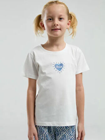 Arnetta Kız Çocuk Beyaz Kısa Kol Pijama Takım 3305 