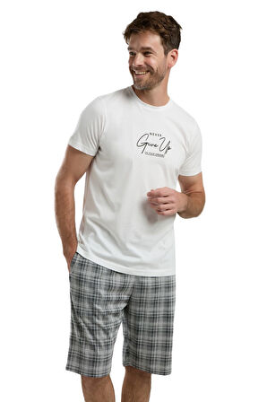 Arnetta Erkek Kısa Kol Şortlu Pijama Takım 3346 