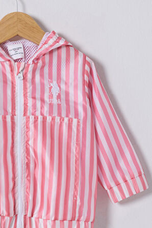 U.S. Polo Assn. Kız Bebek Yağmurluk Pembe