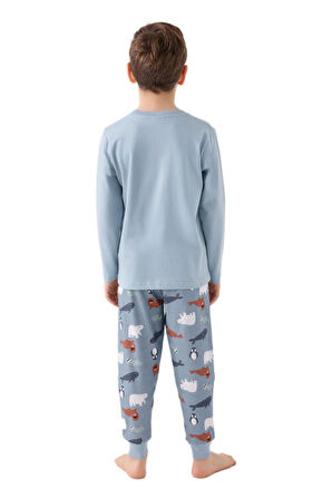 Rolypoly Erkek Çocuk Yeşil Pijama Takımı 3420-2 