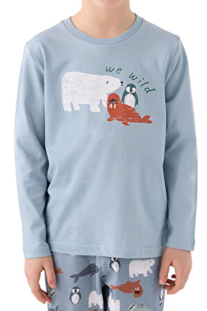 Rolypoly Erkek Çocuk Yeşil Pijama Takımı 3420-2 