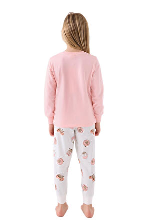 Rolypoly Kız Çocuk Pembe Uzun Kollu Pijama Takımı 3467-2 