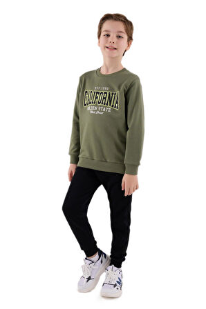 RolyPoly Erkek Çocuk Haki Garson Boy Eşofman Takımı 3651-G 