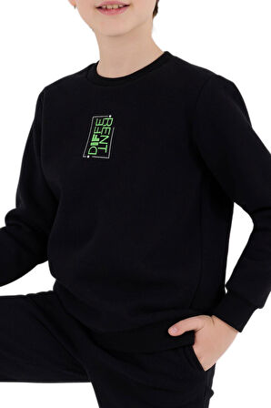 RolyPoly Erkek Çocuk Siyah Garson Boy Eşofman Takımı 3652-G 