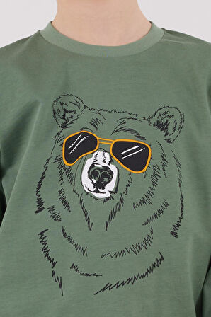 RolyPoly Erkek Çocuk Uzun Kol Pijama Takım K.Yeşil