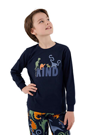 Rolypoly Erkek Çocuk Lacivert Pijama Takımı 3660-2 