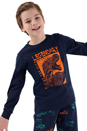 Roly Poly Erkek Çocuk Lacivert Pijama Takımı RP3671-2