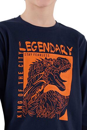 Roly Poly Erkek Çocuk Lacivert Pijama Takımı RP3671-2