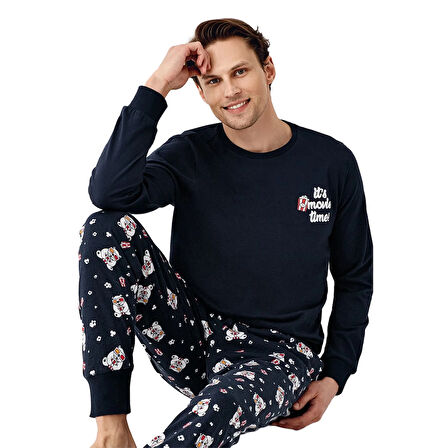 RolyPoly RP3676-S Baba Oğul Kışlık İkili Pijama Takım (Baba)