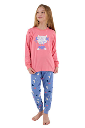 Rolypoly Kız Çocuk Pembe Pijama Takım 3696-2 
