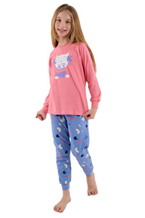 Rolypoly Kız Çocuk Pembe Pijama Takım 3696-2 