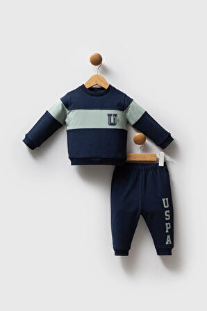 U.S. Polo Assn. Erkek Bebek 2'li Takım Lacivert-Yeşil