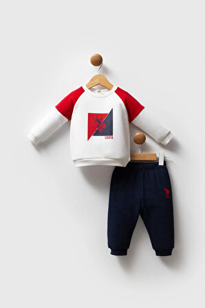 U.S. Polo Assn. Erkek Bebek 2'li Takım Beyaz-Kırmızı