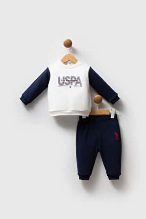 U.S. Polo Assn. Erkek Bebek 2'li Takım Beyaz