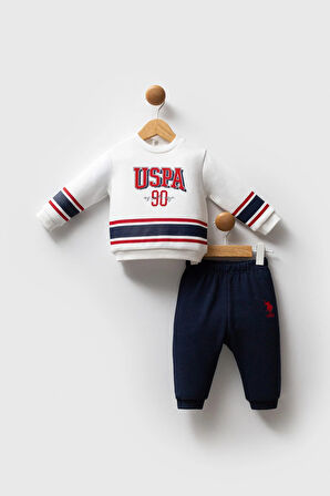 U.S. Polo Assn. Erkek Bebek 2'li Takım Beyaz