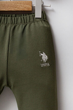 U.S. Polo Assn. Erkek Bebek 2'li Takım Beyaz -Yeşil