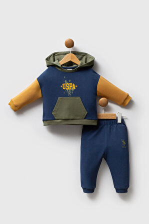 U.S. Polo Assn. Erkek Bebek 2'li Takım K.İndigo - Hardal