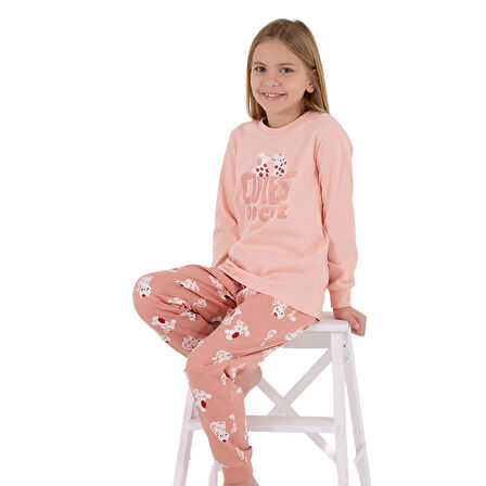RolyPoly RP3708-2 Kız Çocuk Kışlık İkili Pijama Takım