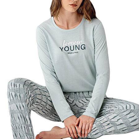 Arnetta AR3405-S Kadın İkili Kışlık Pijama Takım