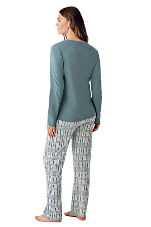 Arnetta Kadın Yeşil Pijama Takımı 3406 