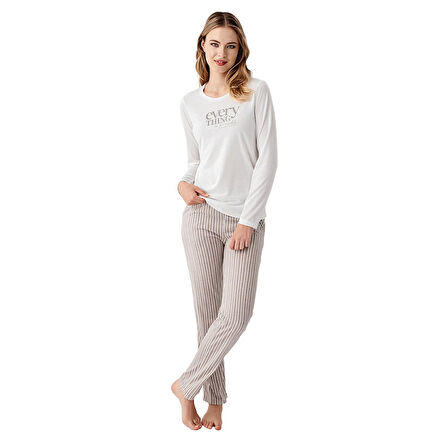 Arnetta AR3424-S Kadın Kışlık İkili Pijama Takım