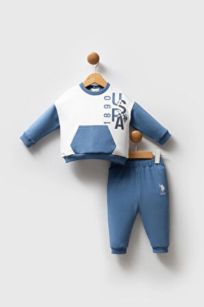 U.S. Polo Assn. Erkek Bebek 2'li Takım Mavi