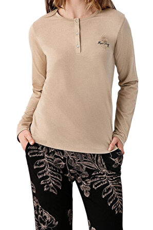 Arnetta Kadın Vizon Pijama Takımı 3439-S 