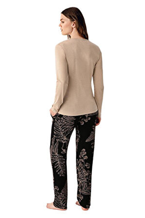 Arnetta Kadın Vizon Pijama Takımı 3439-S 