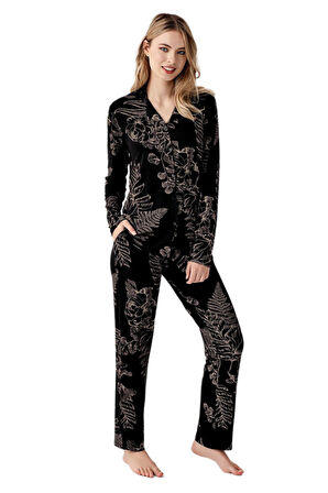 Arnetta Kadın Siyah Pijama Takımı 3440 