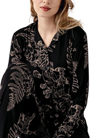 Arnetta Kadın Siyah Pijama Takımı 3440 