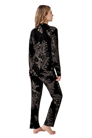 Arnetta Kadın Siyah Pijama Takımı 3440 