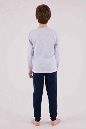 U.S. Polo Assn. Erkek ÇocukUzun Kol Pijama Takım Kar Melanj