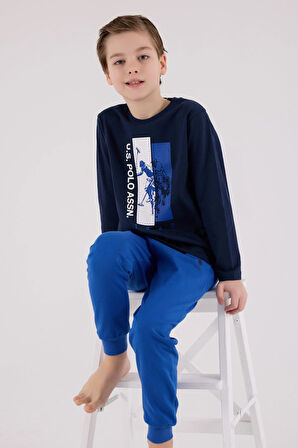 U.S. Polo Assn. Erkek Çocuk Uzun Kol Pijama Takım Lacivert
