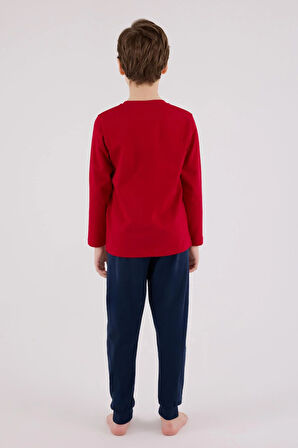 U.S. Polo Assn. Erkek Çocuk Uzun Kol Pijama Takım Kırmızı