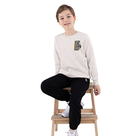 Erkek Çocuk Bej Eşofman Takımı