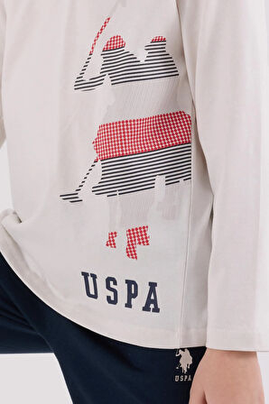 U.S. Polo Assn. Erkek Çocuk Uzun Kol Pijama Takım Taş
