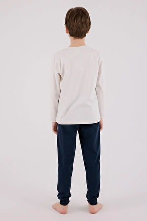 U.S. Polo Assn. Erkek Çocuk Uzun Kol Pijama Takım Taş