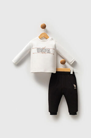 U.S. Polo Assn Erkek Bebek 3'lü Takım Bej