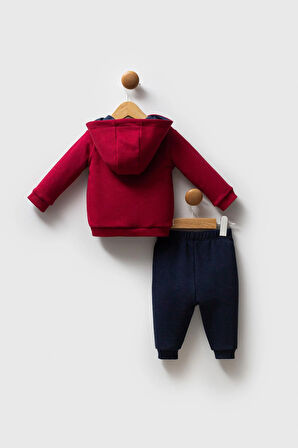 U.S. Polo Assn. Erkek Bebek 3'lü Takım Bordo