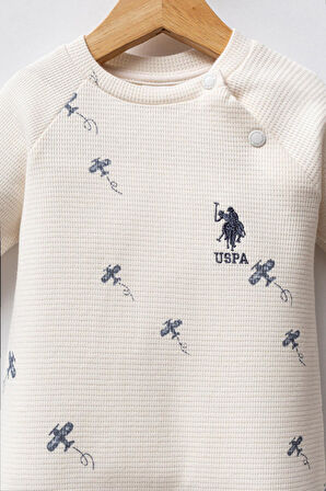 U.S. Polo Assn. Erkek Bebek Patiksiz Tulum Ekru