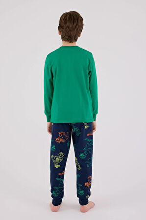 RolyPoly Erkek Çocuk Uzun Kol Pijama Takım Orman Yeşili