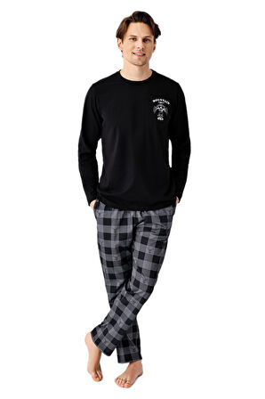 Arnetta Erkek Siyah Pijama Takımı 3501-S 